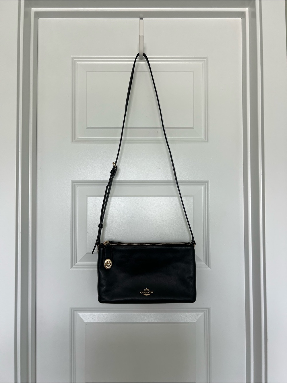 Coach Black Leather Shoulder Crossbody
